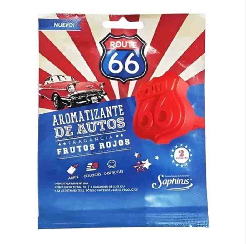 SAPHIRUS FRUTOS ROJOS AROMATIZANTE DE AUTOS X2 UNIDADES